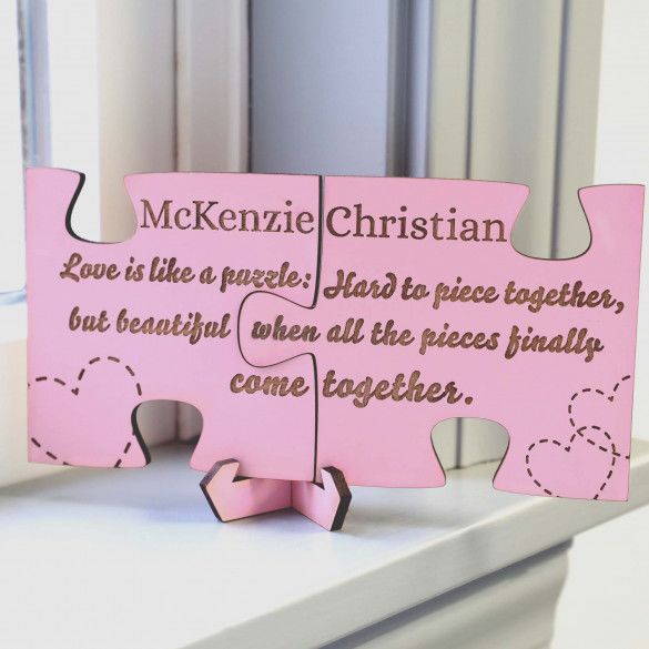 Personalized Puzzle Piece Keepsake For Valentine's Day