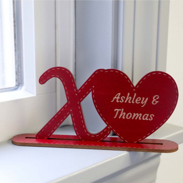 Custom Hugs and Kisses Desk Plaque