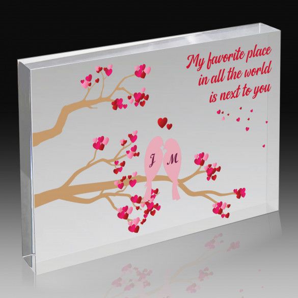 Love Birds Personalized Keepsake | Personalized Valentine's Gift For Girlfriend