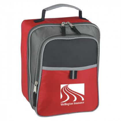 Red Pack It Up Lunch Bag with Imprinted Logo