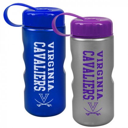 22 oz. Metallic Sports Bottle with Tethered Lid