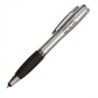 Custom Imprinted Stylus Light Pen silver