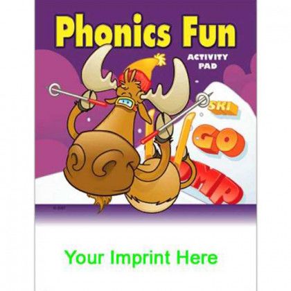 Activity Pad: Phonics Fun Promotional Custom Imprinted With Logo