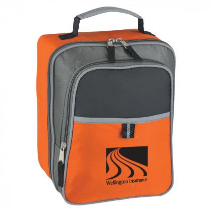 Orange Pack It Up Lunch Bag with Imprinted Logo