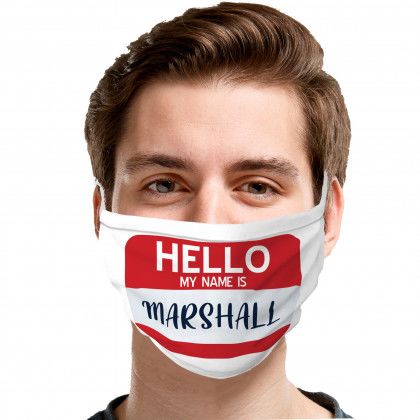 Hello My Name Personalized Face Cover