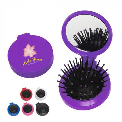 2-IN-1 Kit | Compact Promotional Hairbrushes & Mirrors