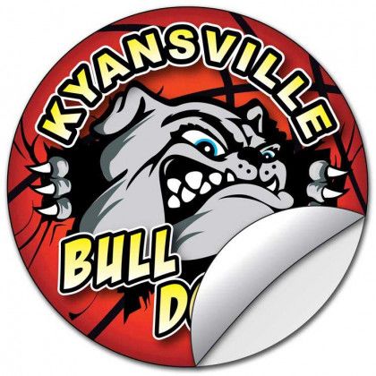 Removable Circle Sticker/Decal - Vinyl UV Coated Promotional Custom Imprinted With Logo