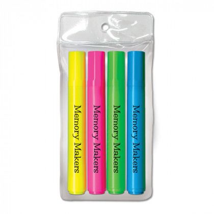 Custom Highlighter 4 Pack | Wholesale Highlighter Packs | Personalized Highlighters | Promotional Highlighters for Schools