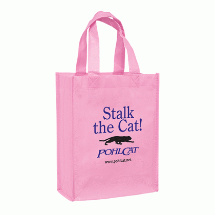 Non-Woven High Gloss Laminated Tote Bag- Best Custom Non-Woven Polypropylene Bags - Pink