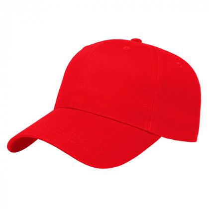 Unstructured Baseball Cap with Custom Embroidery - Red