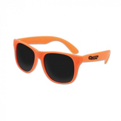Custom Imprinted Solid Classic Sunglasses Neon Orange Custom Imprinted Solid Classic Sunglasses Neon Orange