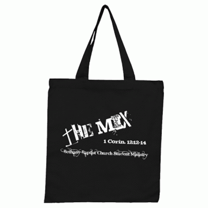 Cotton Rainbow Tote Bag- Black