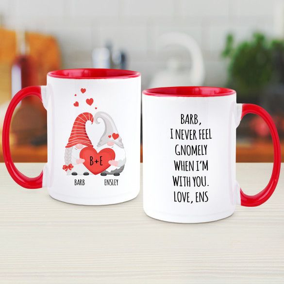 Sweetheart Gnomes Personalized Coffee Mug - 15oz