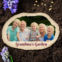 Photo Personalized Oval Garden Stone | Garden Stone With Custom Photo