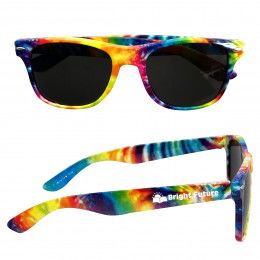 Imprinted Tie-Dye Malibu Sunglasses