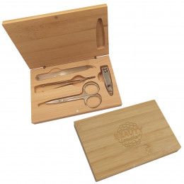 4-Piece Manicure Set in Bamboo Case | Design Your Own Manicure Set