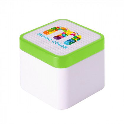 Encore Wireless Speaker with Custom Logo White with Lime