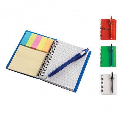 Imprinted Translucent Cover Journal with Pen 