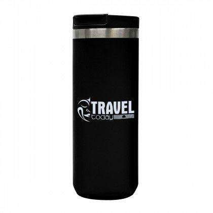 Custom Sienna Stainless Steel Bottle 18 oz with Logo Black