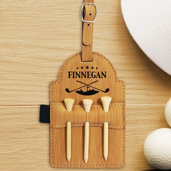 Golf Clubs Personalized Golf Bag Tag With Tees