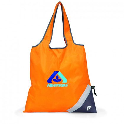 Latitudes Foldaway Shopper Promo Product - Tangerine Orange