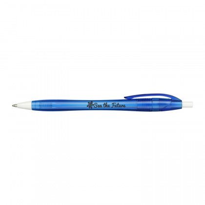 Logo Printed Recycled PET Cougar Ballpoint Pen - Blue