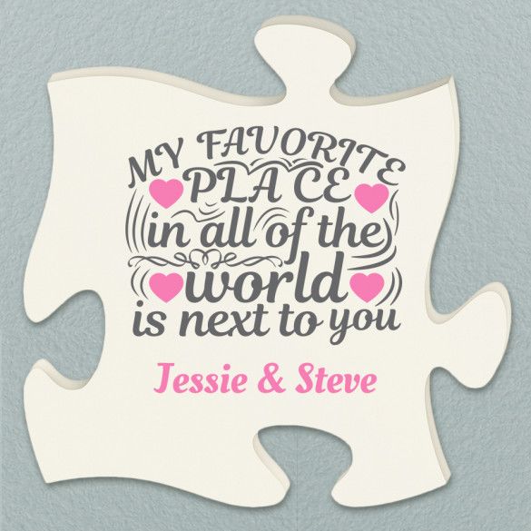 Next To You Personalized Puzzle Piece Wall Decor