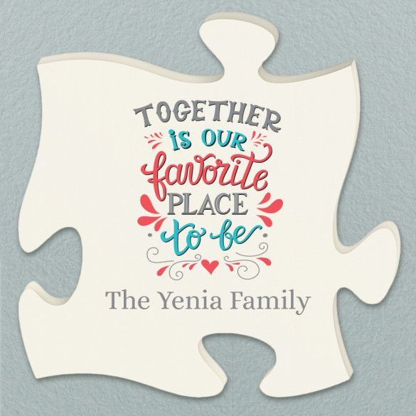 Our Favorite Place Personalized Puzzle Piece Wall Decor