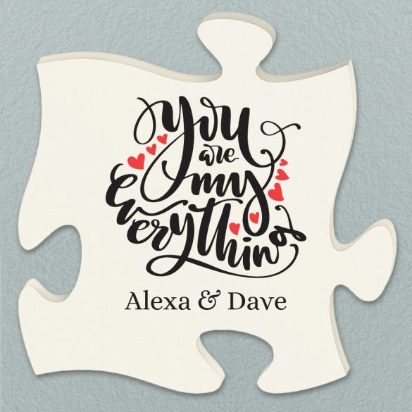 You Are My Everything Personalized Puzzle Piece Wall Decor