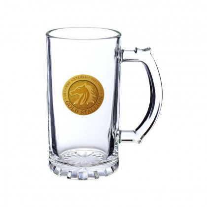 Logo Imprinted Clear 16 oz Glass Pint Beer Steins