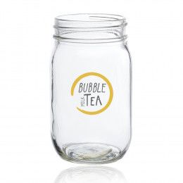 Logo Clear 16 oz Mason Jars Drinking Glass 