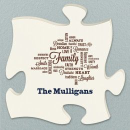 Family Unity Personalized Puzzle Piece Wall Decor