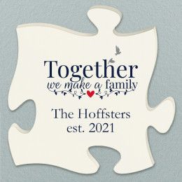 Together We Make A Family Personalized Puzzle Piece Wall Decor