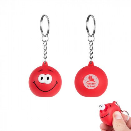 Custom Eye Poppers Stress Reliever Keychain Red