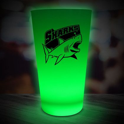 Customized Green LED Pint Glass