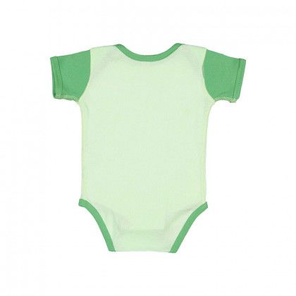 Custom Rabbit Skins Infant Baby Rib Bodysuit - Mint/grass