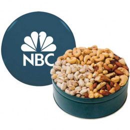 The Royal Tin - Mixed Nuts, Pistachios, Cashews Promotional Custom Imprinted With Logo