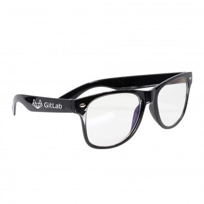 Imprinted Blue Light Blocking Glasses Black