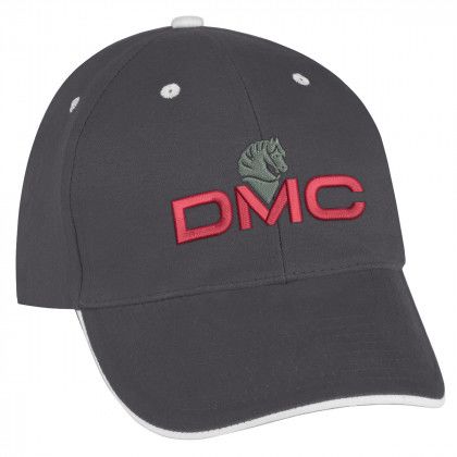 Embroidered Hit Elite Cap Promotional Grey with White