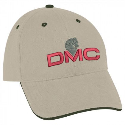 Embroidered Hit Elite Cap Promotional Khaki with Green