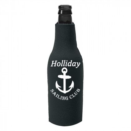 Black Bottle Buddy | Custom Zippered Koozies for Bottles
