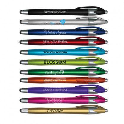 Custom iWriter Silhouette Blue Ink Stylus Pen