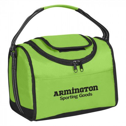 Flip Flap Insulated Lunch Bag with Logo - Lime