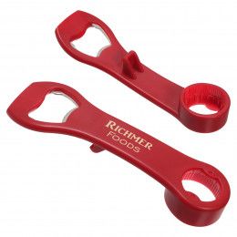 Custom Logo Imprinted Sure Grip Opener - Red