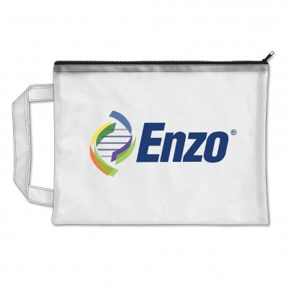 Full Color Logo Translucent Accessory Bag | Custom Frosted Zipper Bags