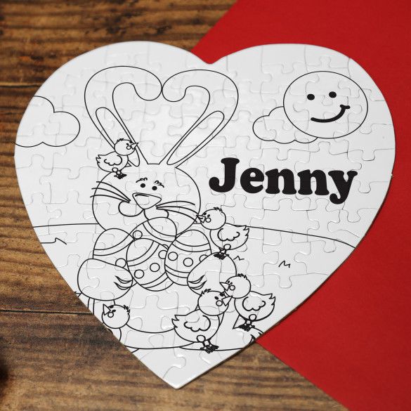 Easter Friends Personalized Color Your Own Puzzle For Kids