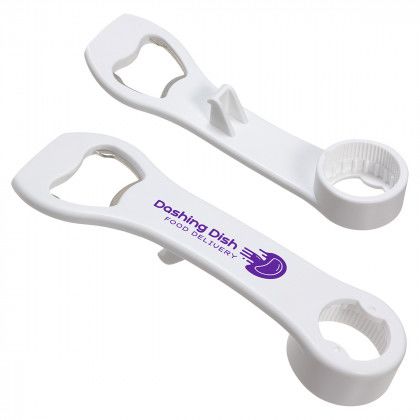 Custom Logo Imprinted Sure Grip Opener - White