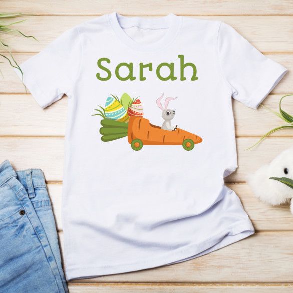 Easter Carrot Car Personalized Toddler T-Shirt