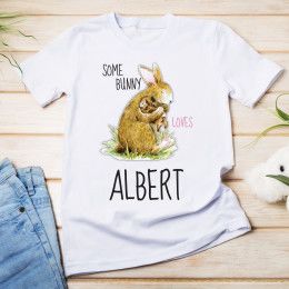 Some Bunny Loves You Personalized Toddler T-Shirt