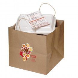 Custom Full Color Twisted Paper Handle Take Out Bags | Logo Paper Bags